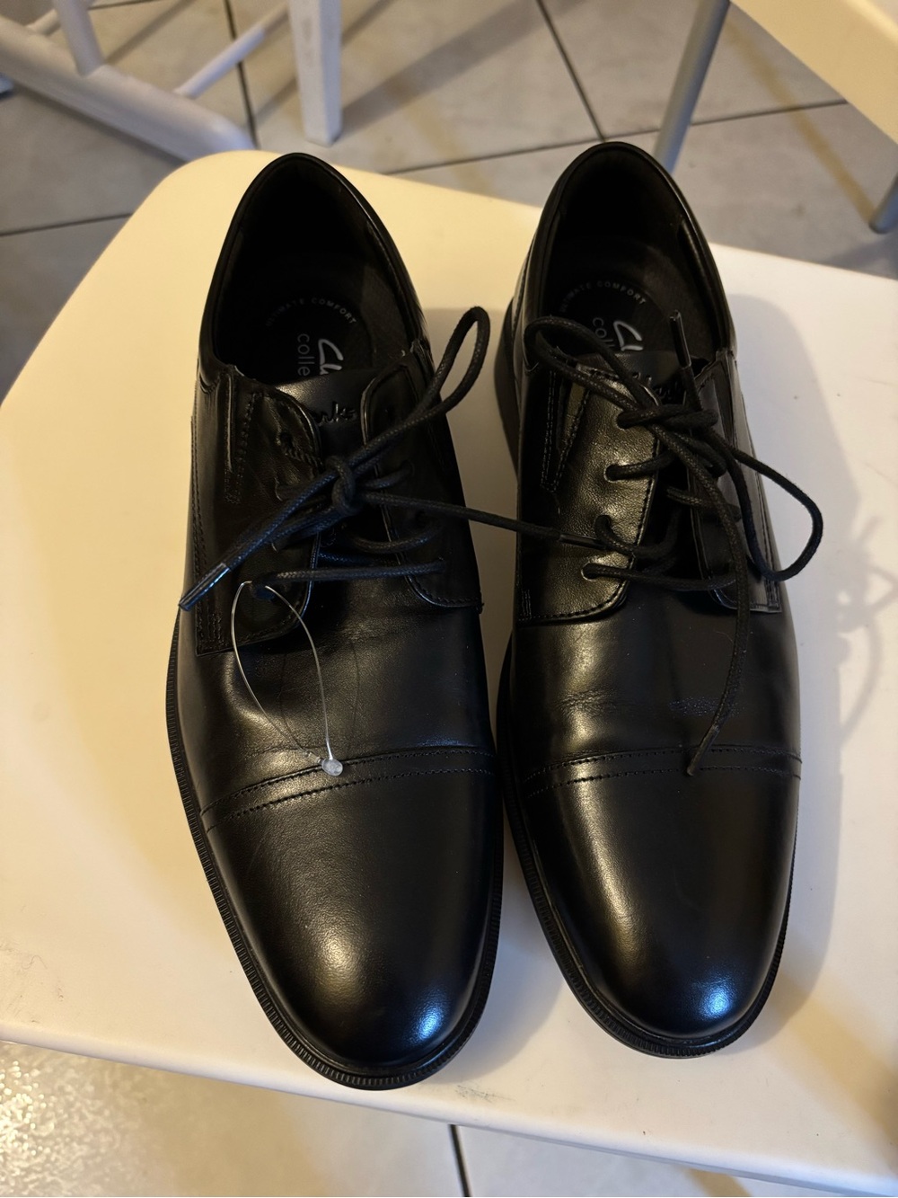 Clarks Men's Black Leather Derby Dress Shoes